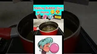 Homemade Bubble Gum 🤩 | Easy Fun Recipe #foryou #food #candy #bublegum #lollypop #candies #sweetish