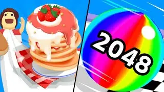 Pancake Run | Ball Run 2048 / All Level Gameplay: Android,iOS