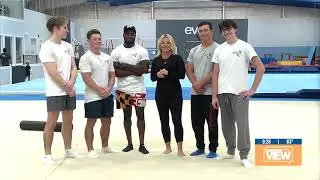 Lizzie gets a lesson from  Olympians Stephen Nedoroscik, Brody Malone, Shane Wiskus & more!