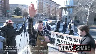 January 6er Jake Lang leads counter-protested 