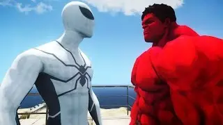 Spiderman VS Red Hulk - Future Foundation Spider-man