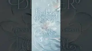 Dusty Blue Birthday Dinner Invitation | Elegant Animated Canva Video Invite