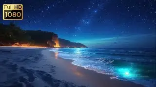 Cozy Night Sea Sounds 🌧️ Ocean Waves for Sleep, Meditation & Relaxation