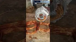1 Hp Single Phase Motor Rewinding 2850 RPM.-(part.1) #motorwinding #motorrepairing #shortvideo