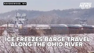 Barges back up along the Ohio River amid regional deep freeze