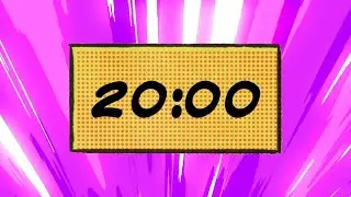 20 Minute Comic Book Style Countdown Timer, Super Hero Music 🎵