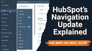 HubSpot's New Navigation Menu