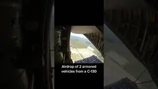 Actual Military extraction of Armored Humvees - Army Airdrop #shorts #military #airforce