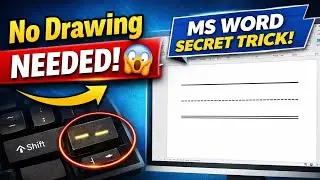 Draw Perfect Lines Instantly In Ms Word With One Short Cut | Excel Tricks And Tips | Underline Tips 