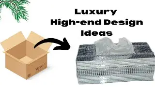 Dollar Tree Glass mosaic Tile//Luxury Crystal Tissue box Case