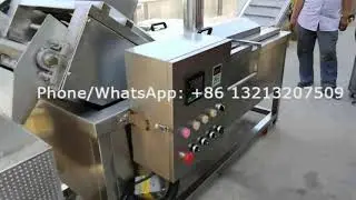 Small continuous conveyor frying machine fryer