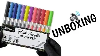 Fluid Acrylic Brush Pen | Acrylic Markers Unboxing | Acrylic Pen Unboxing | Brustro Acrylic Markers