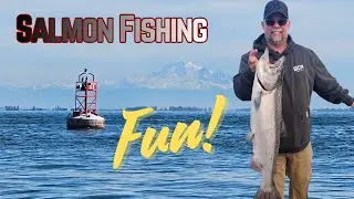 Salmon Fishing Fun #fishing #salmonfishing #halibut #pnw #pacificnorthwest