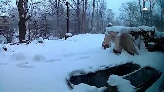 Time Lapse of Snow Accumulation. About 3 inches on top of 6 inches. #Winter2017