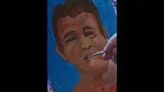 Mr. Brunelle demo on painting faces with acrylics