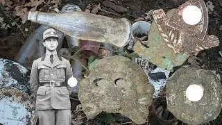 World War 2 Relics Found on the camp Cap Badges and the Trace of the german SS on this location 