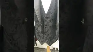 Bespoke Wedding Suit - Black Brocade Tailcoat + Shirt + Bow Tie