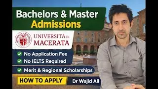 University of Macerata | Bachelor & Master admission | No Application Fee | How to Apply/ Full Guide