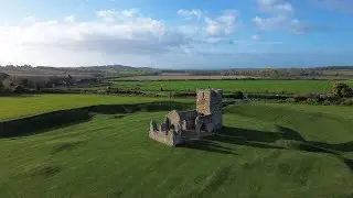 Flying over Corfe Castle, Knowlton Church and White mill Dorset