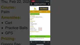 Sagacity Golf mobile tee time booking