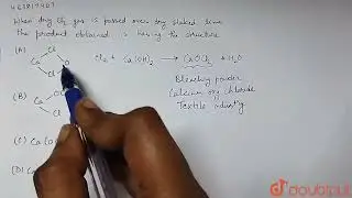 When dry Cl_(2) gas is passed over dry salked lime the product obtained is having the structure ...