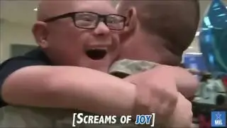 This little boy with Down's Syndrome sees his father again