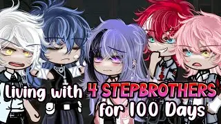 Living With 4 STEP-BROTHERS For 100 Days 🥶 | Gacha Life Mini Movie |GLMM|GCMM| Extra Gachalife Joke