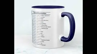 Bedruckte Tasse mit SAP Shortcuts Kurzbefehlen, Geschenk f&uuml;r SAP Benutzer, Tasse f&uuml;r B&uuml;ro