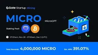 Gate.io Startup Mining Offer | Stake to Earn | MICRO Token Airdrop |@rirteach | Join Gate.io Offer