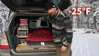 Winter Car Camping Setup
