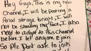 New period/puberty channel