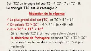 Le théorème de Pythagore Partie 2