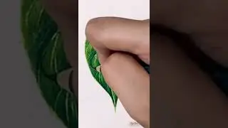 Draw a leaf so realistic that you'd think it's a photo #realisticdrawing #drawing #shorts