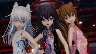 【MMD艦これ】 暁響電 Akatsuki Hibiki Inazuma 「桃源恋歌 / Tougen Renka」 4k