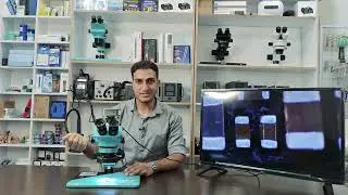 RF4 RF7050Pro 7-50X Synchronous Zoom Trinocular Stereo Microscope with Aluminum Alloy Base