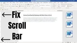 MS Word Vertical Scroll Bar Missing or Not Working? Fix Now