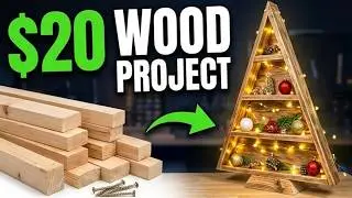 DIY Wooden Christmas Tree Shelf 🎄 | Easy Build Using Reclaimed Wood