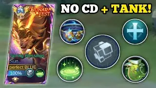 TANK SUN, NO COOLDOWN IS BROKEN! (must try!💀) SUN BEST BUILD -MLBB