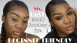 EASY !! FALL MATTE BLACK SMOKEY EYE TUTORIAL FOR BEGINNERS | Black Women Beginner Friendly
