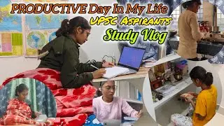 PRODUCTIVE Day In My Life *UPSC Study Vlog 📚| Study Vlog #upsc #motivation #neet @Inspiredupsc14 