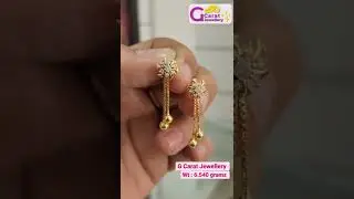 22 Carat 916 Gold Earrings Design | Hanging Tops Earrings Design✨ #youtubeshorts #earrings