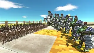 100 99Night At The Forest Stand No Chance vs Evolved Hulk Warriors - Animal Revolt Battle Simulator
