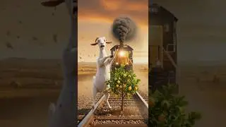 Little Goat Tried to Stop the Train 😭 | Emotional Animal Story #ai #goat #train #sad #shorts