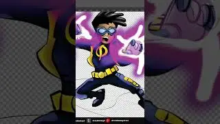 A CLIP FROM MY BITE SIZE STATIC SHOCK SPEED DRAWING #shorts | DROIDMONKEY