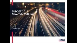 The Budget 2016 - Analysis