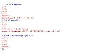 CLASS 9 MATHEMATICS NUMBER SYSTEM MCQ