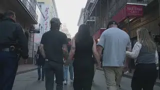 Family and friends of victims gathered on Bourbon Street to honor those killed
