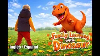 Learn the Seasons 🌍  English & Spanish Bilingual Family Learning with a Dinosaur