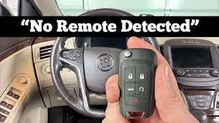 2010 - 2016 Buick LaCrosse NO REMOTE DETECTED - How To Start With Dead Key Fob Battery Not Working