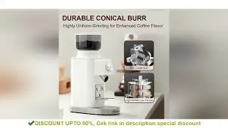 Couplux Coffee Grinder With Portafilter Hoder With 24 Precise Grind Settings Espresso Drip